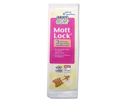 Aries mottlock mottenval kleefstrips - gifvrij - 3 stuks