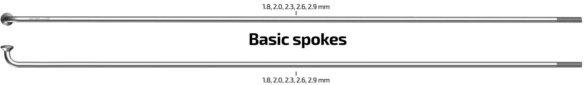 Sapim spaken 290-13 leader ø2.33mm fg 2,6 - rvs (100 stuks)