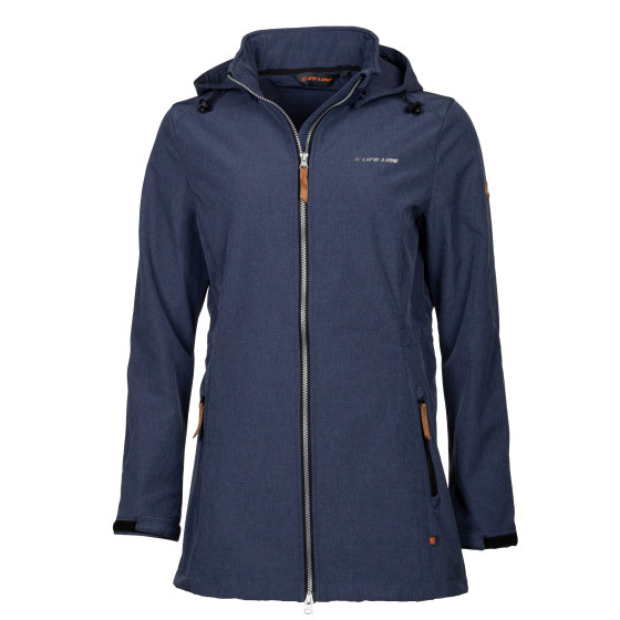 Life line Kya softshell parka dames donkerblauw maat XL