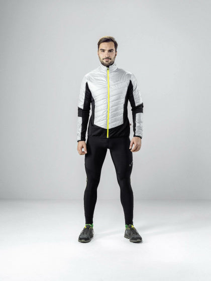 Löffler Hybride jack PL60 heren polyester zilvergrijs zwart mt 46