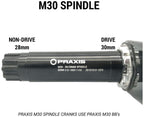 Praxis works bsa m30 road mtb bottom bracket