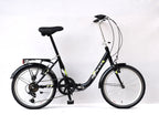 Magic marne vouwfiets 20 inch unisex 6v v-brakes zwart
