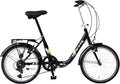 Magic marne vouwfiets 20 inch unisex 6v v-brakes zwart