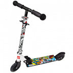 Marvel Avengers 2-wiel kinderstep voetrem jongens zwart wit