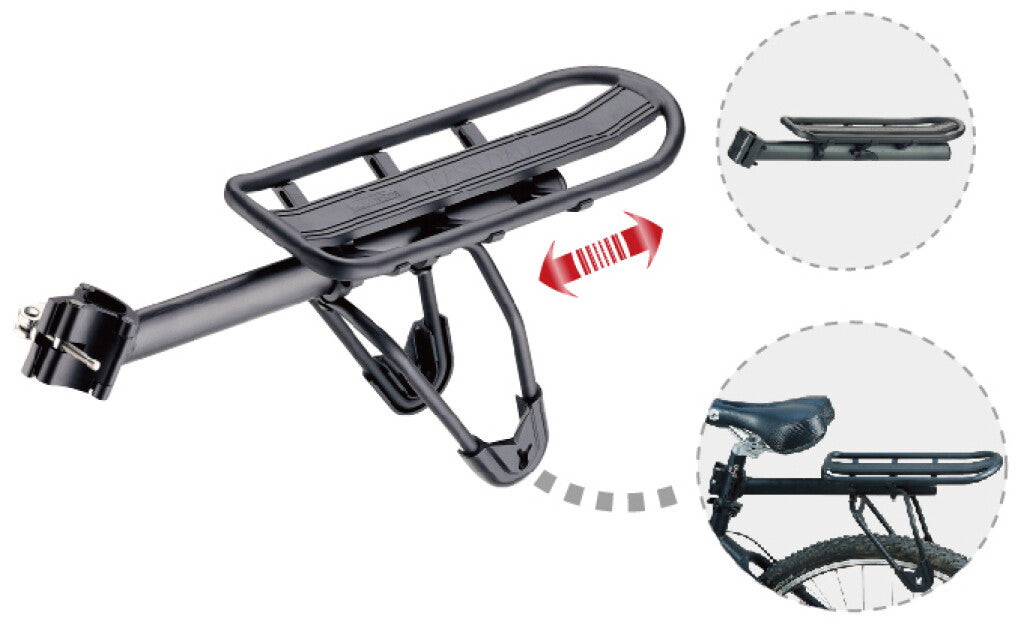 Massload Support arrière sur le poteau de selle QR à 34 mm