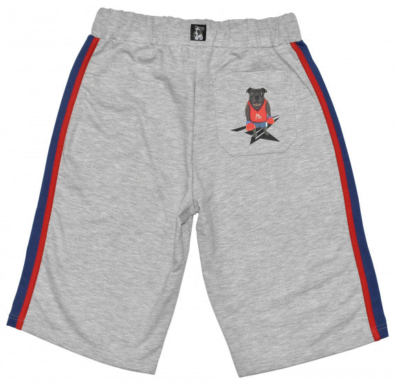 Max buddies Short Vito jongens polykatoen grijs maat 164