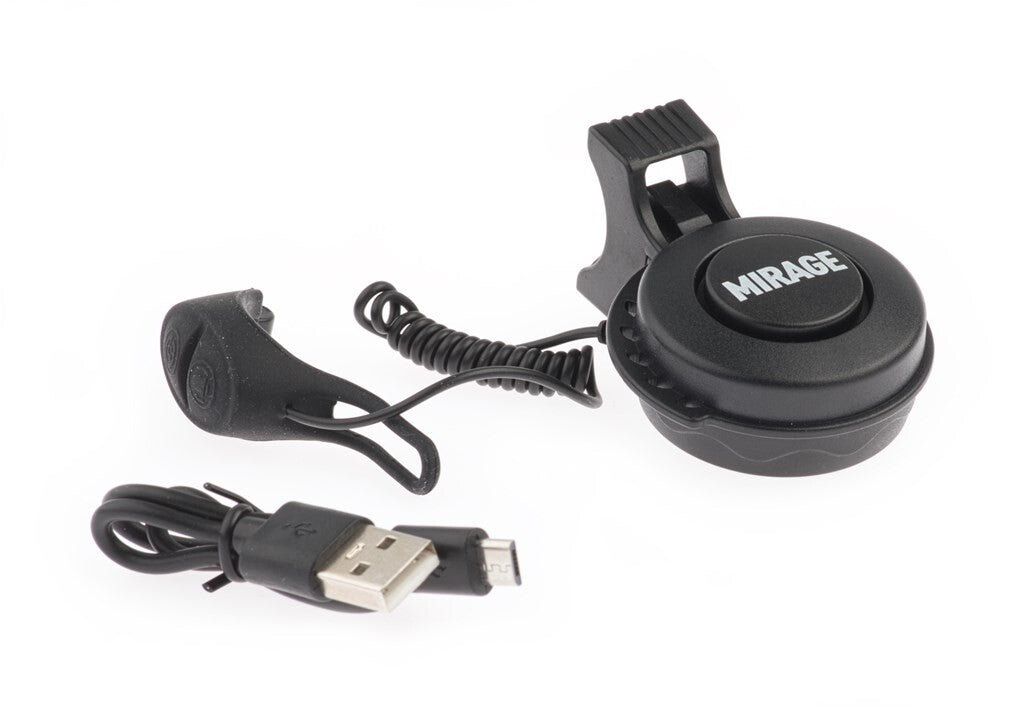 Mirage Ebike Hoorn. Y compris le contrôle Astand. USB rechargeable 80-90 dB. Garden de diamètre: Ø22 ~ 25,4 mm