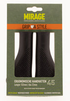 Mirage Fiets Handvatten - Ergonomisch, Zwart, 132mm