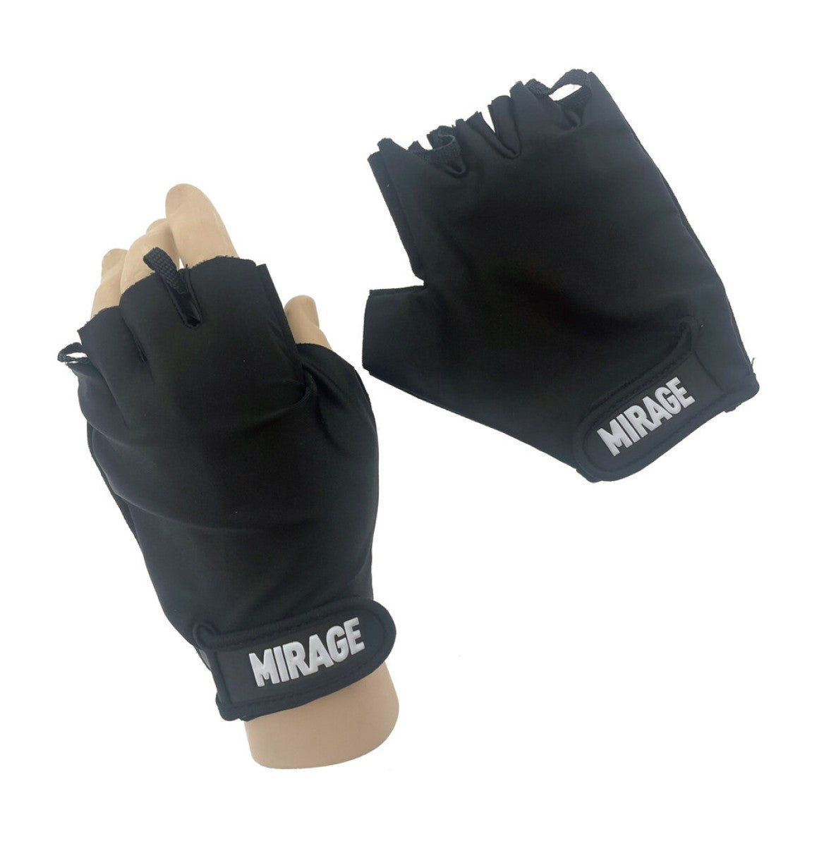 Gant Mirage Lycra taille m gel noir court doigt sur carte
