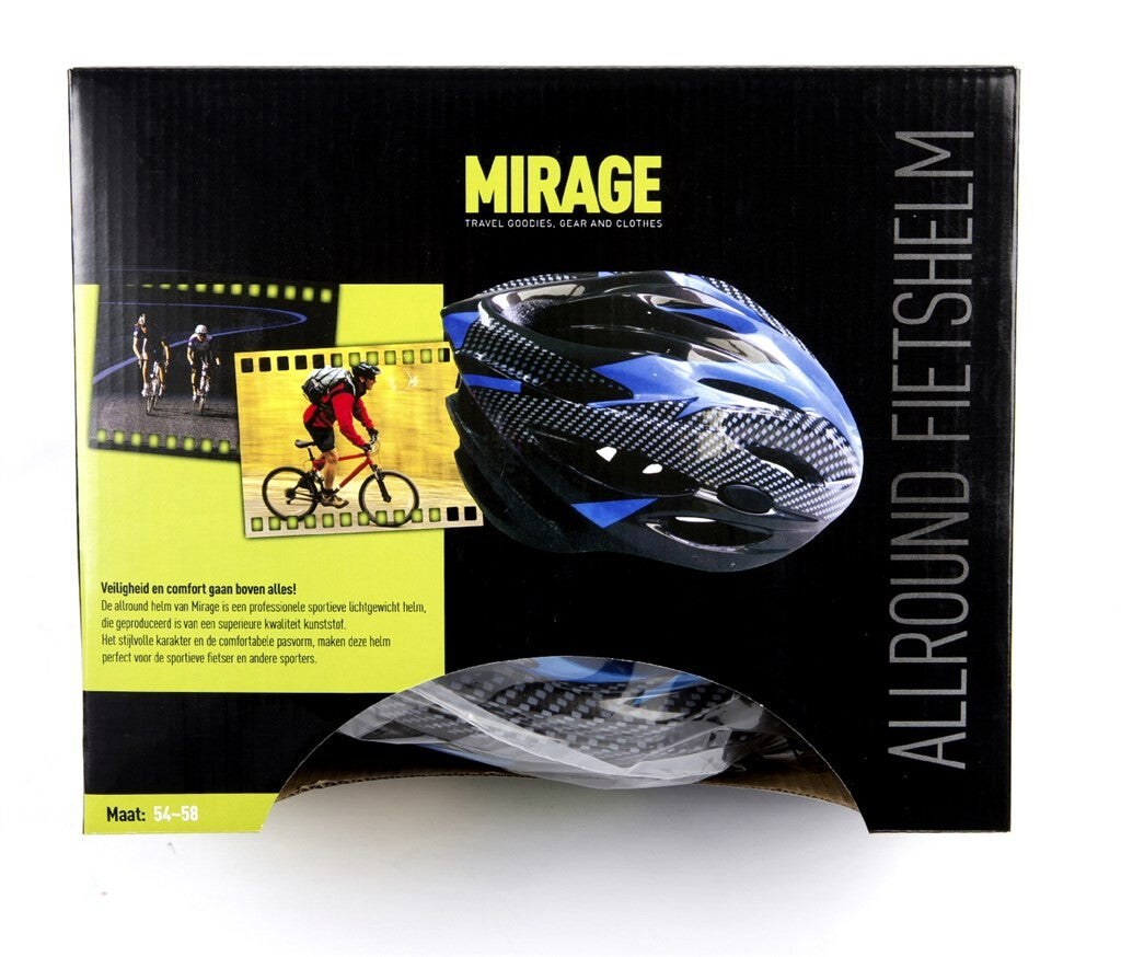 Mirage helm l 58-62 zilver zwart wit