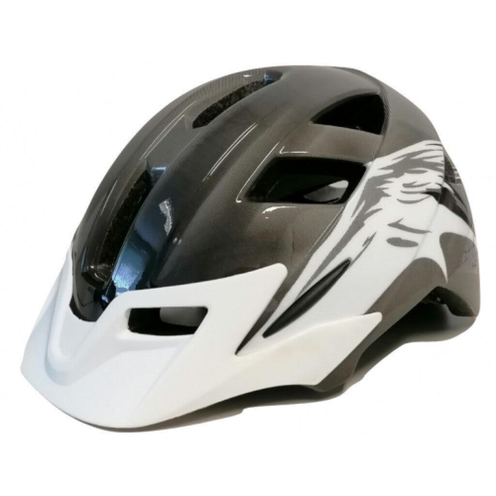 Buzaglo - Buzaglo helm uni met vizier 58-65 cm zwart/wit