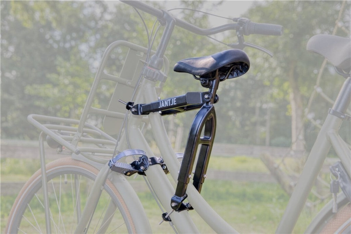 Selle sur tube Mirage Jantje avec repose-pieds universels - noir