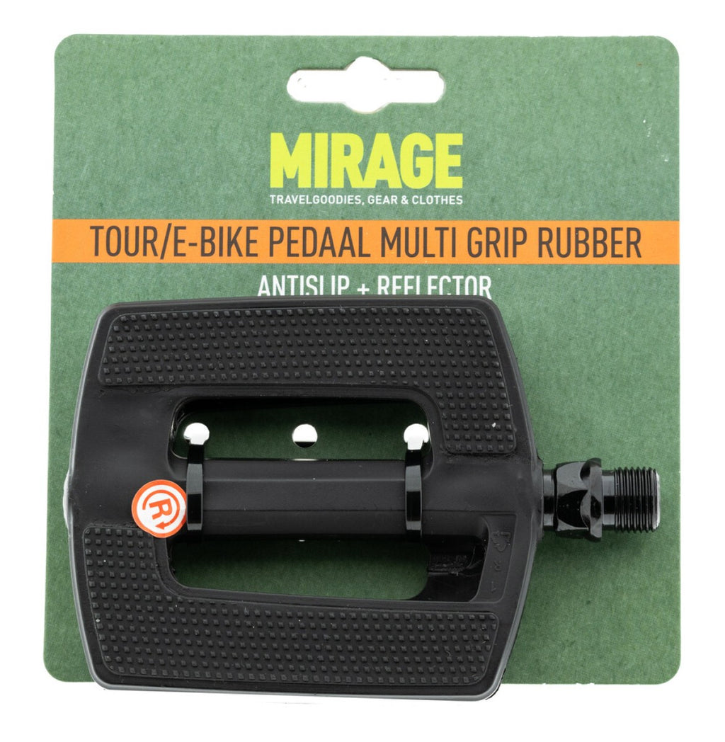 Mirage - pedalen tour/ebike multigrip kunststof/rubber zwart