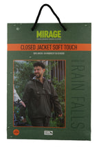 Mirage regenjas rainfall closed jacket - maat m - gemaakt van polyester soft touch - earl grey