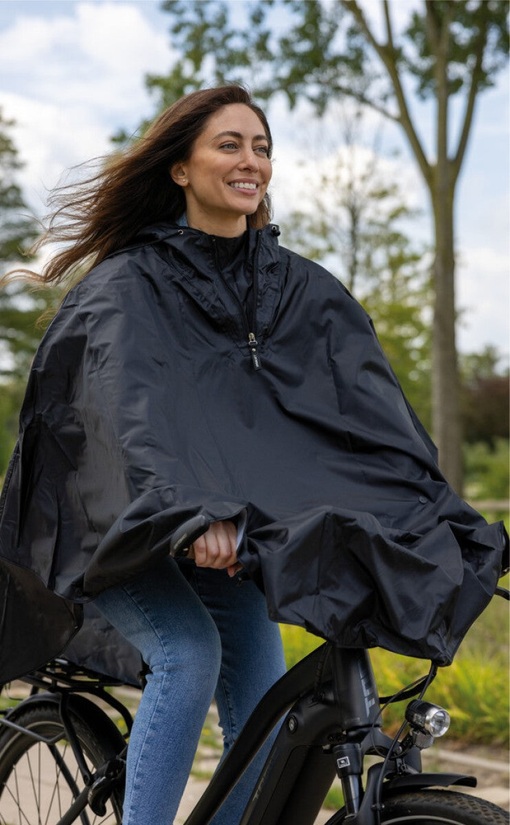 Mirage poncho polyester noir