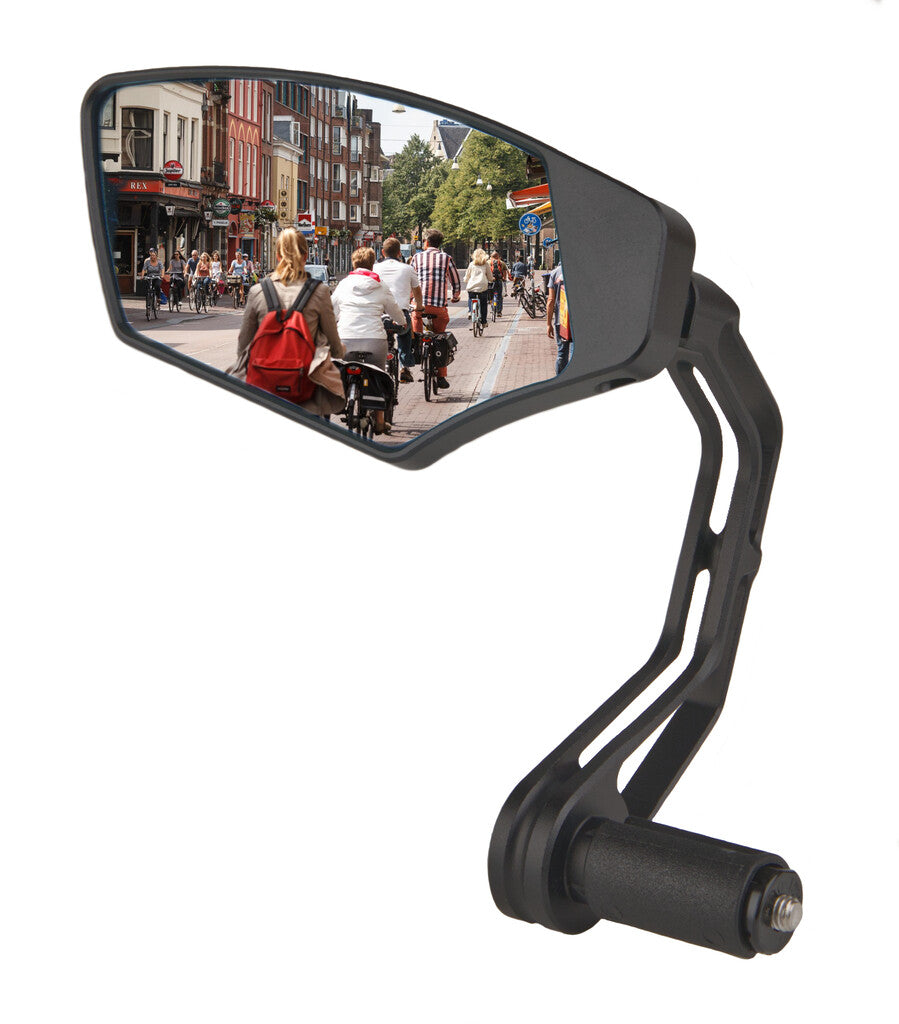 Mirage - Spiegel links first class dimmend glas - bar-end bevestiging - zwart