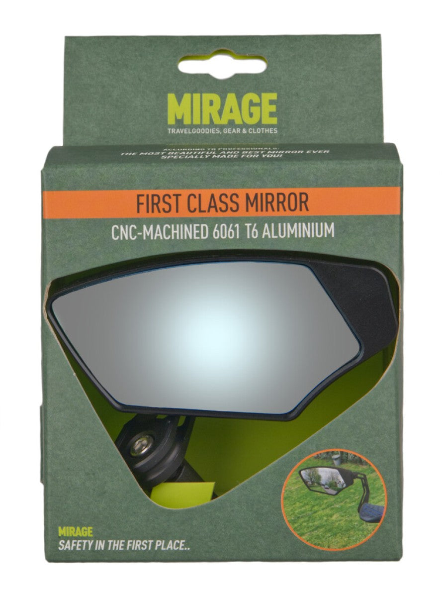 Mirage - Spiegel links first class dimmend glas - bar-end bevestiging - zwart