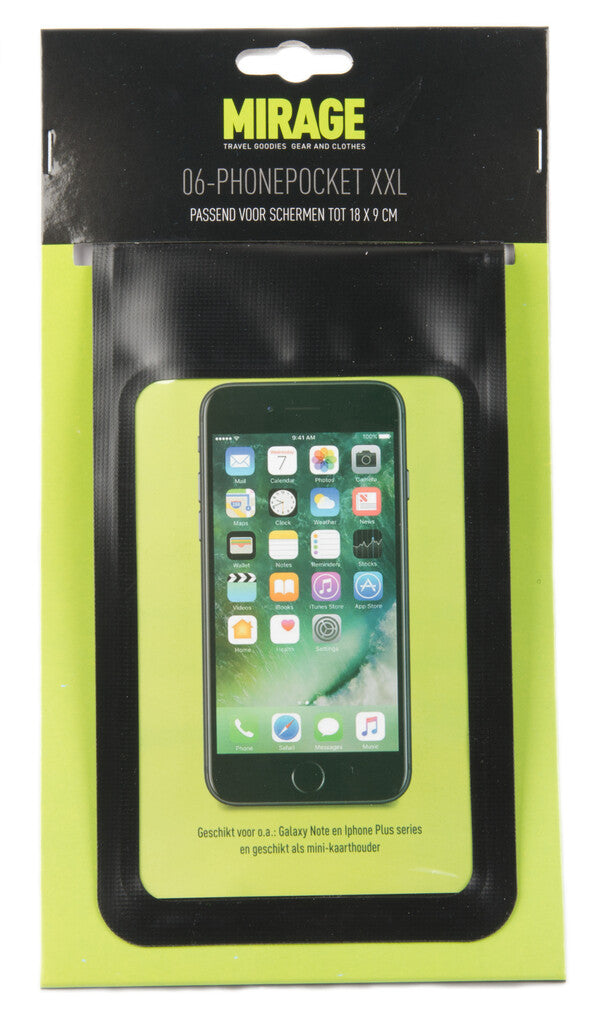 Porte-téléphonie Mirage Phone Pocket XXL Black imperméable