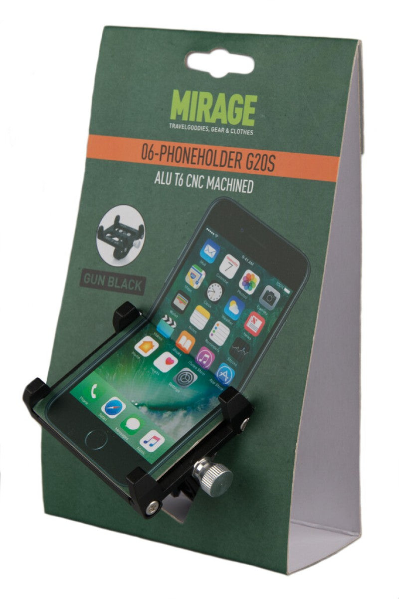 Porte-téléphonie Mirage en aluminium noir