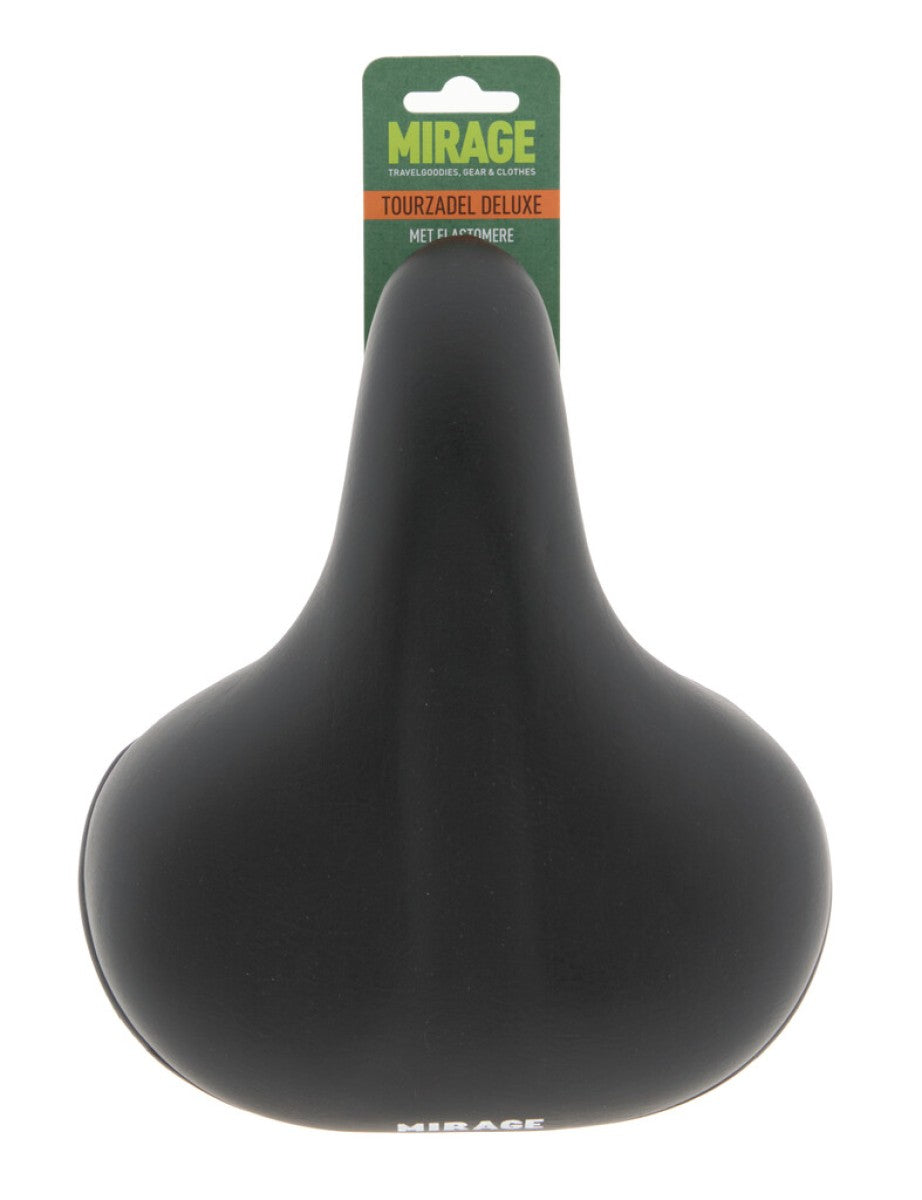 Selle Mirage Soft Elastomer Black Selle Tour Deluxe 250 x 210 mm Unisexe noir