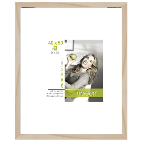 Nielsen design nielsen fotolijst 8988023 apollon naturel 40x50 24x30 cm