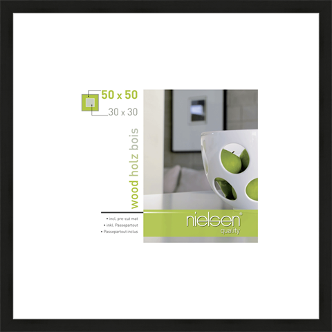 Nielsen design nielsen fotolijst 8988053 apollon zwart 50x50 30x30 cm