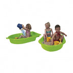 zandbak met deksel Boot 118 x 79 x 22 cm groen