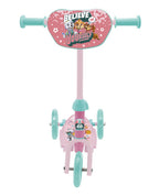 3-wiel kinderstep meisjes roze lichtblauw