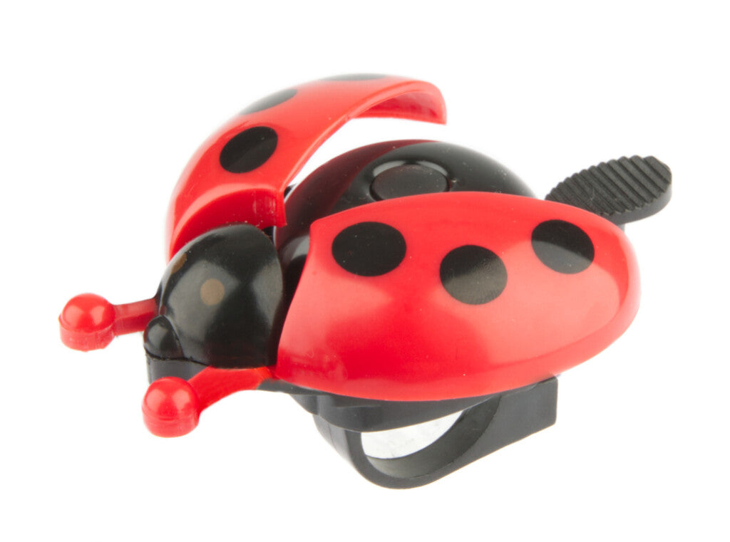 Sonnette de vélo Pexkids Coccinelles avec ailes ouvertes - rouge/noir