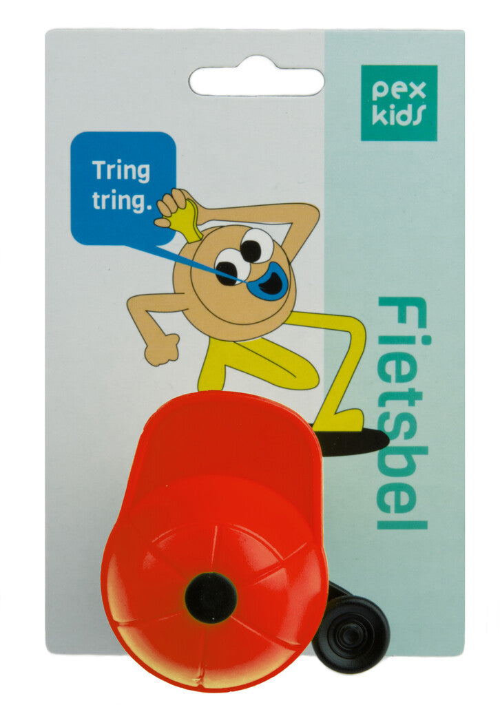Sonnette de vélo pexkids pietje avec capuchon jaune ou rouge