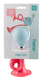 Leurre klaxon de vélo pexkids - rose avec boule verte