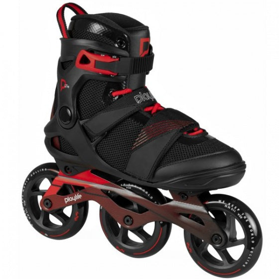 Playlife GT Black 110 inlineskates heren zwart rood maat 37