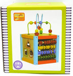 Jonotoys - Jonotoys Primi passi - houten activiteiten kubus met spiraal 5 in 1
