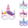 Foammasker eenhoorn 18,5 cm 4 assorti | 60 stuks