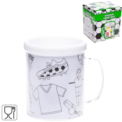 Duckiez kleur je eigen beker voetbal 250 ml | 24 stuks