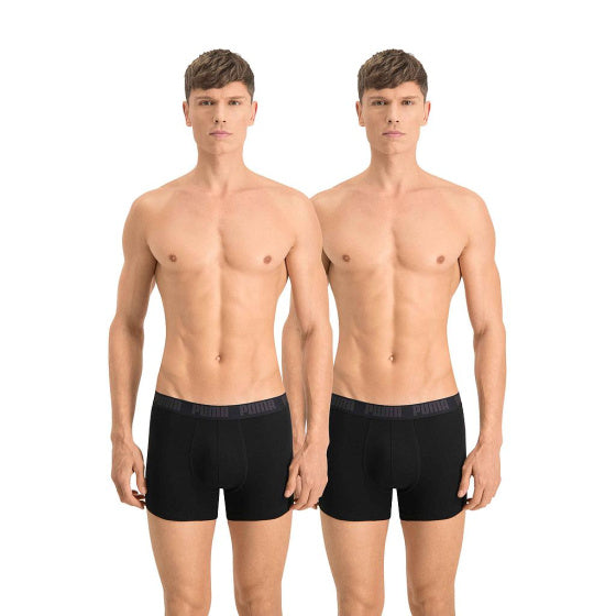 Puma Basic Boxershort Heren (Pack of 2) Zwart maat S