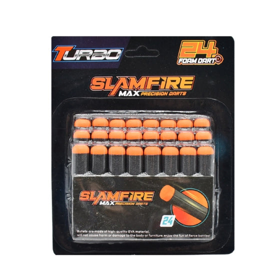 Fast pioneer foam kogels voor speelgoedpistool 24 stuks zwart