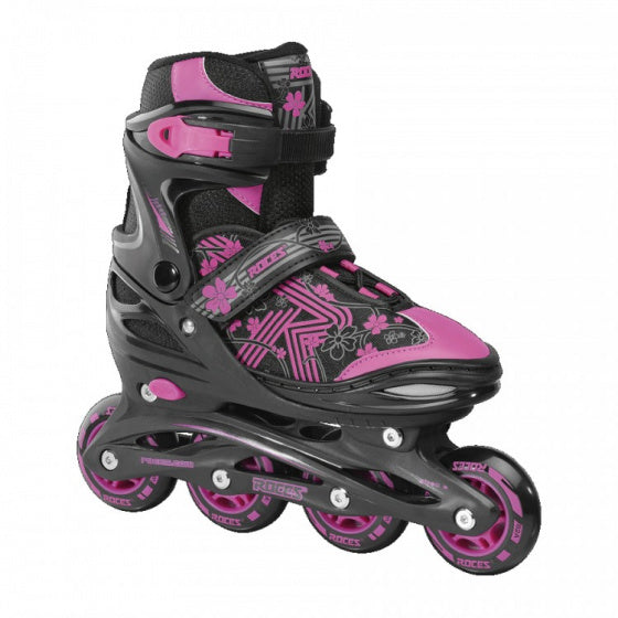Roces Jokey 3.0 inlineskates softboot meisjes zwart roze maat 26-29