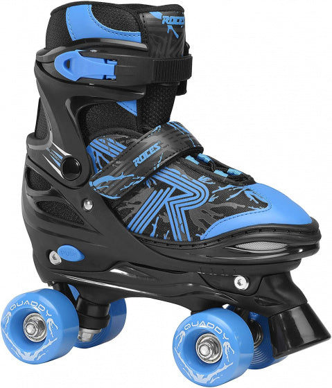 Roces Rolschaatsen Quaddy 3.0 jongens zwart blauw maat 30-33