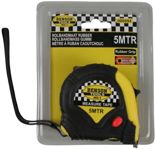 Enzo rolmaat - meetband rubber 5 meter - 19 mm - 6453126