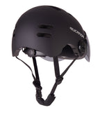 Rucanor urban sprint scooteren fietshelm vizier nt8776 zwart maat 58-61 cm (l)