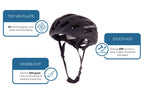 Rucanor grav fietshelm mtb en e-bike verstelbaar zwart maat 58-61 cm (l)