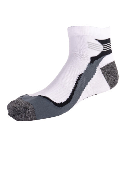 Rucanor Hardloopsokken kort 2-pack wit grijs maat 43-46