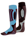 Rucanor Svindal skisokken 2-pack unisex zwart lichtblauw maat 35-38