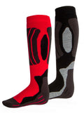 Rucanor Svindal skisokken 2-pack unisex zwart rood maat 35-38