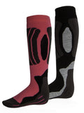 Rucanor Svindal skisokken 2-pack unisex zwart roze maat 35-38