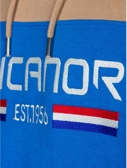 Rucanor Trevor sweater hoodie heren blauw beige maat XL