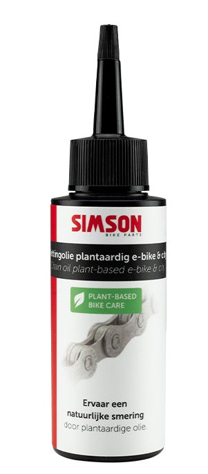 Simson - Kettingolie plantaardig voor e-bike & city bike - zwart/rood