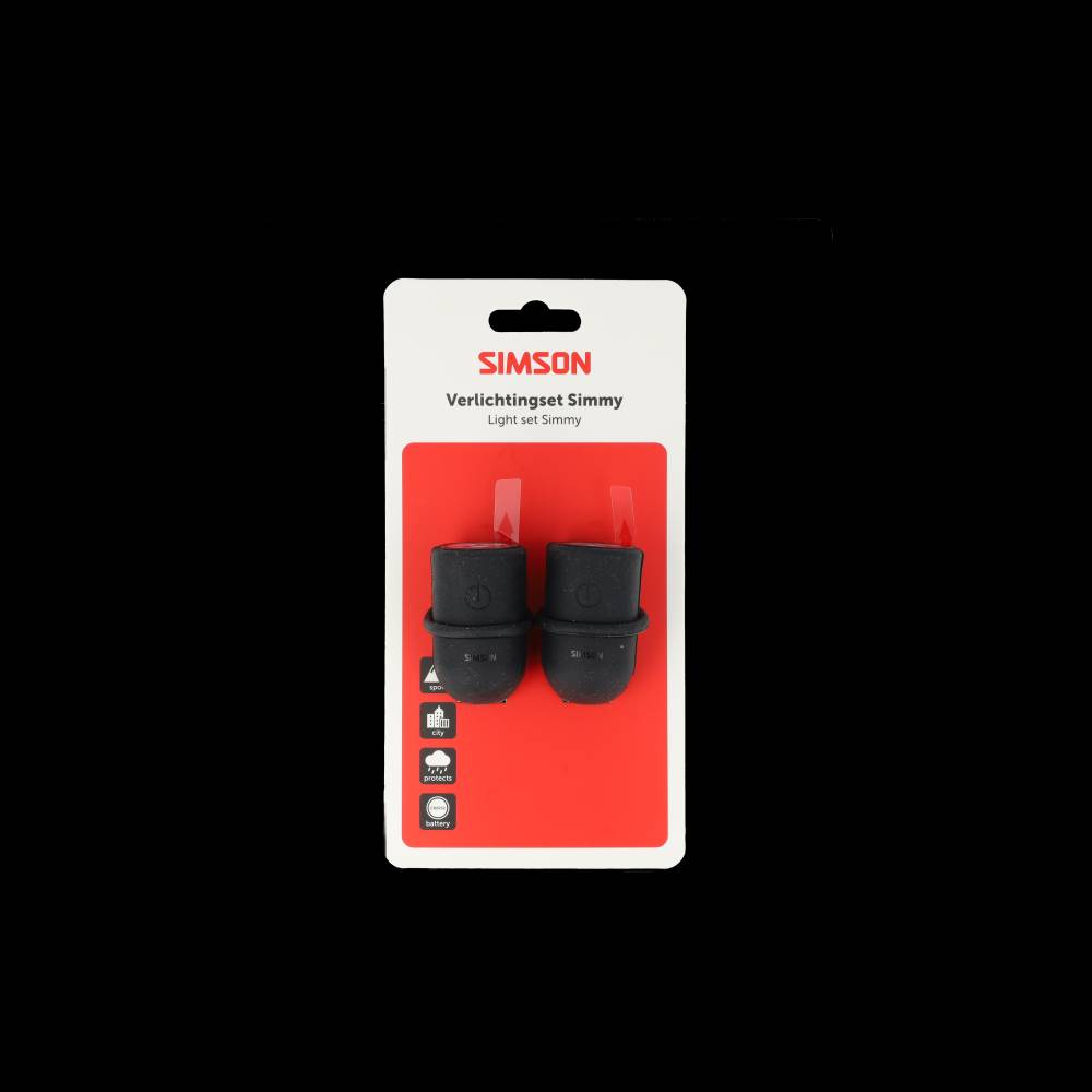 Simson - Verlichtingsset simmy batterij - zwart
