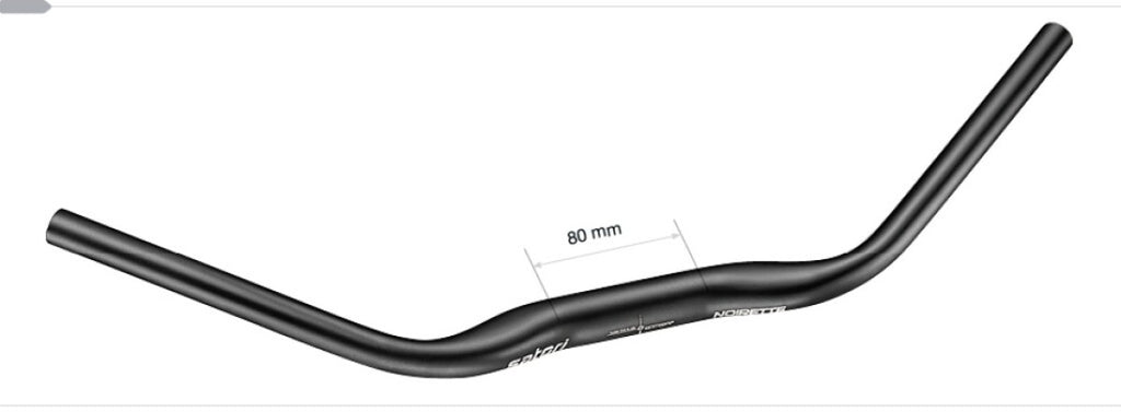 Guidon de trekking noirette Satori 630 mm 31.8ø 35 ° noir mat